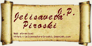 Jelisaveta Piroški vizit kartica